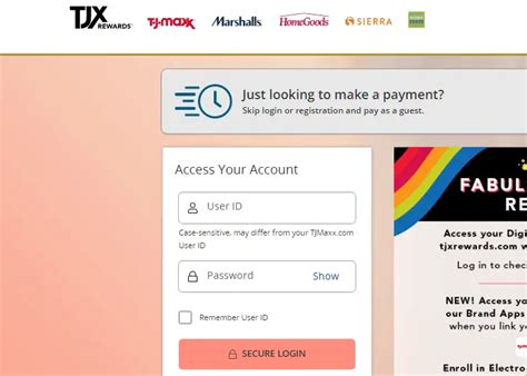 tjx.syf.com/login/|Register for Online Access